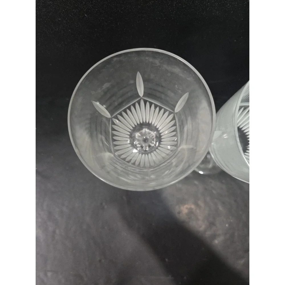 Cristal J.G. Durand Radiance Glasses, Set of 2, Frosted Iced‎ Beverage Glasses